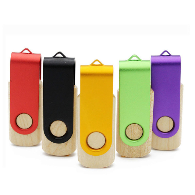 wooden,metal swivel usb flash drive.