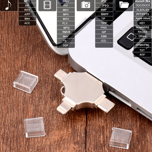 4 in 1 cross shaped otg usb flash drive 