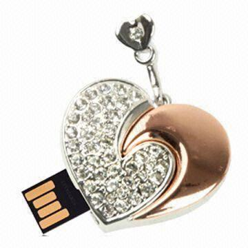 Jewelry heart usb flash drive